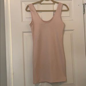 Baby pink mini dress